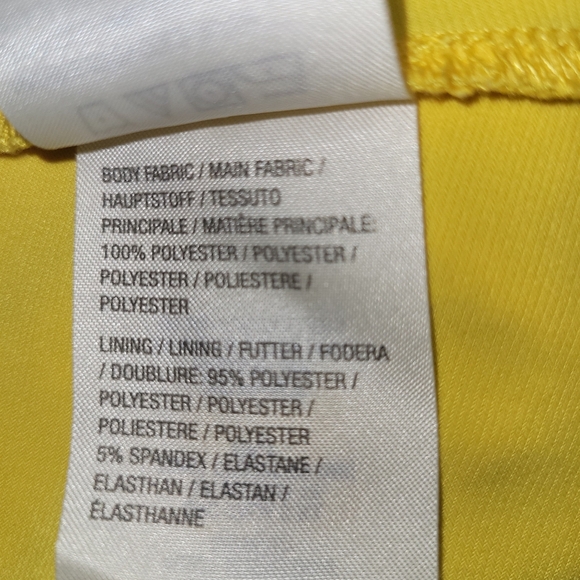 Susan Graver Small Yellow Clip Dot Chiffon Overlay Sleeveless Tunic - Picture 5 of 6